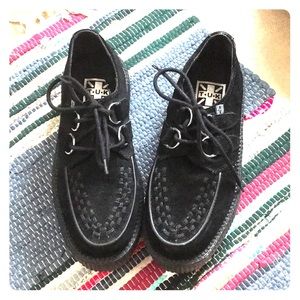 Size 7 Black Suede Viva Mondo Creepers T.U.K